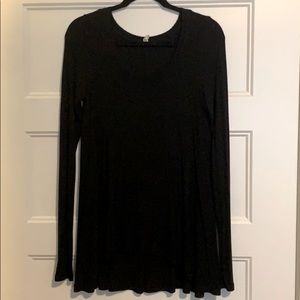 Free People Black Tunic-like Long Sleeve, size S